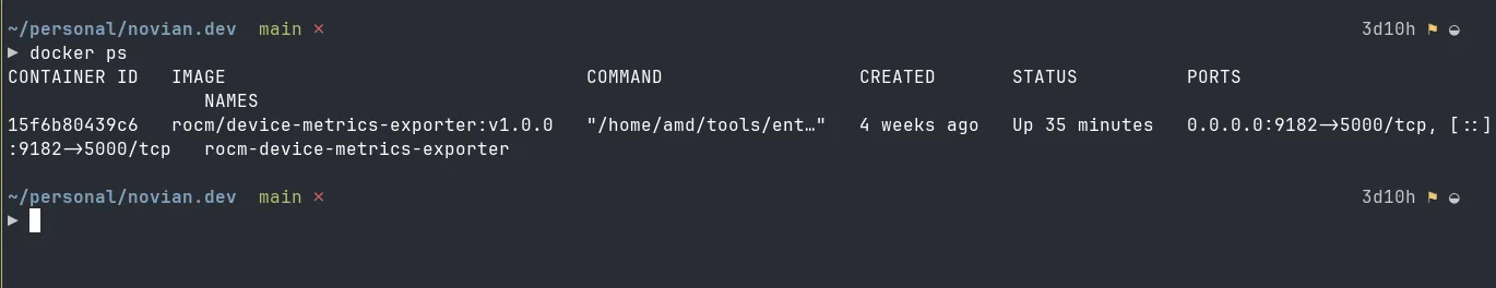 rocm exporter as docker container